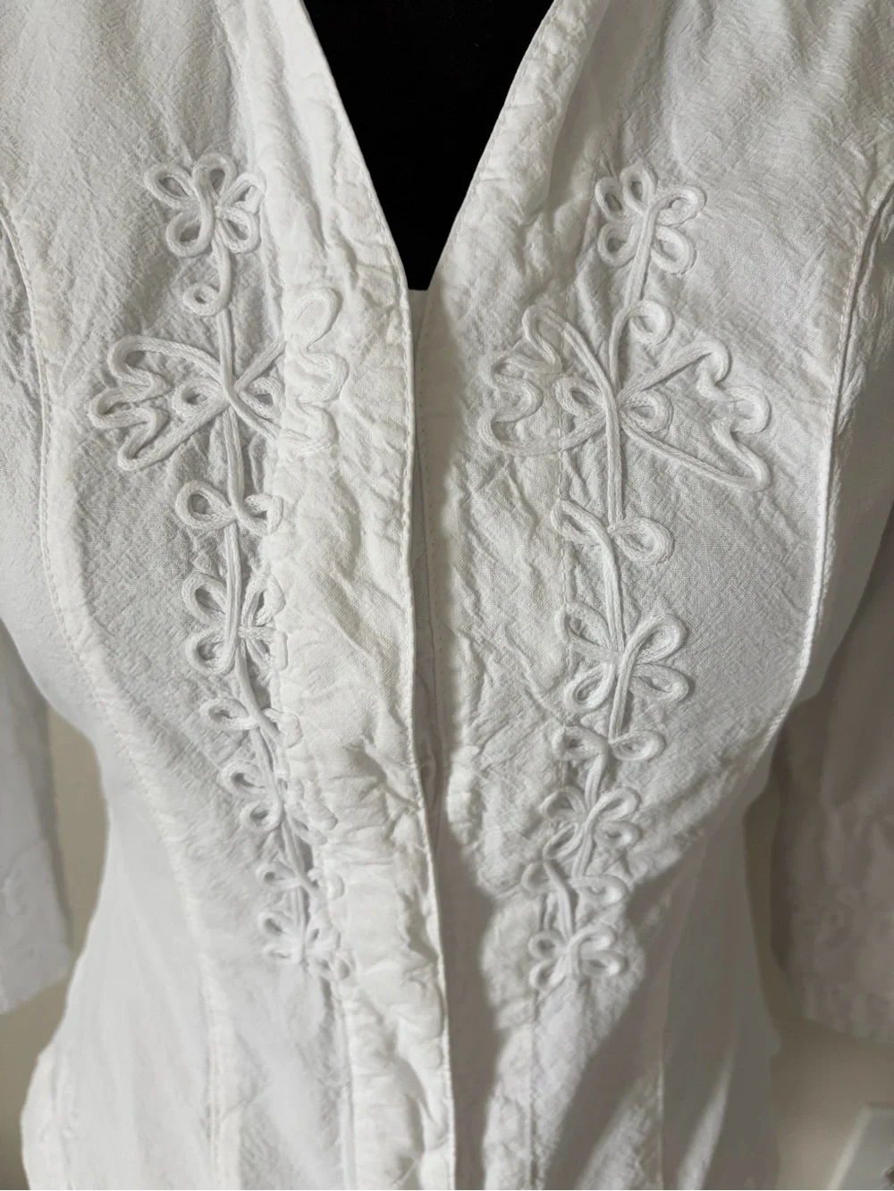 Scully Cantina White Women's Embroidered Button-Down Shirt size S - Picture 4 of 16